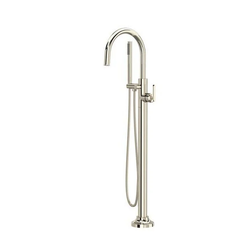 ROHL Apothecary Single Handle Lever Floor Mount Filler in Polished Nickel (Trim Only) | Ferguson