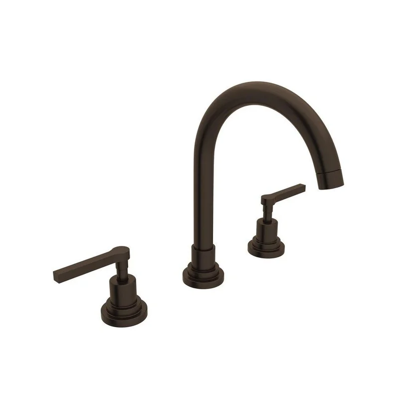 ROHL Lombardia Two Handle Widespread Bathroom Sink Faucet in Tuscan Brass | Ferguson