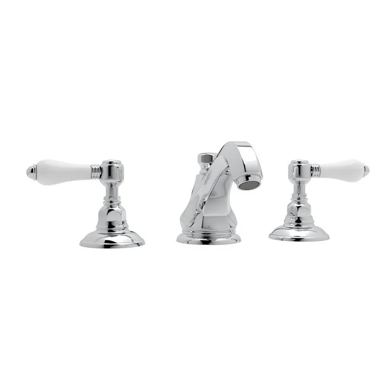 ROHL Palladian Two Handle Widespread Bathroom Sink Faucet in Polished Chrome | Ferguson