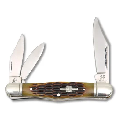 Rough Ryder Brown Jigged Bone Whittler Folding Knife RR106