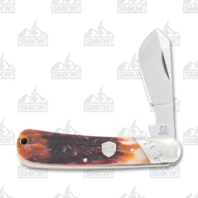 Rough Ryder Brown Stag Bone Cotton Sampler Folding Knife RR1727