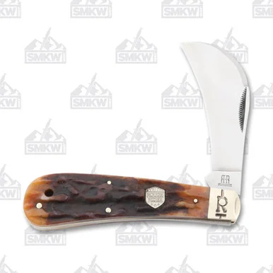 Rough Ryder Brown Stag Bone Hawkbill Folding Knife RR1797
