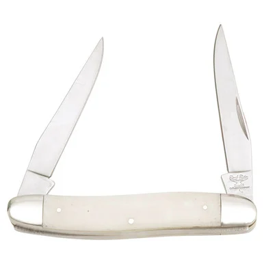 Rough Ryder Muskrat Folding Knife White Smooth Bone RR127