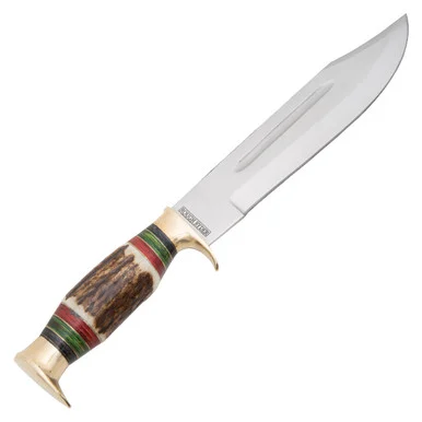 Rough Ryder Stag Bowie 10.5" Mirror Polished Clip Point RR2205