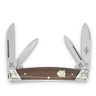Rough Ryder Tater Skin Brown Burlap Congress Folding Knife RR2336