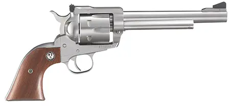 Ruger 0319 Blackhawk357 Mag 6 6.50″ Satin Stainless Steel Barrel, Cylinder & Frame, Hardwood Grip, Transfer Bar Safety, Exposed Hammer