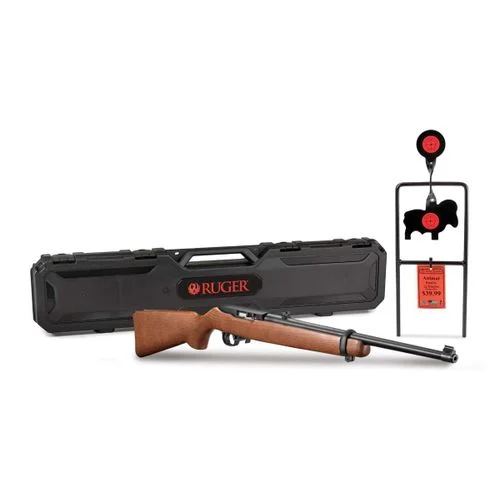 Ruger 10/22 Carbine Blued 22LR w/Spinner Target and Case