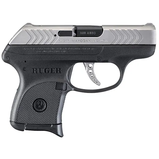 Ruger LCP .380 ACP Stainless Slide / Black Frame Aluminum Trigger 6+1 Rounds – 3792