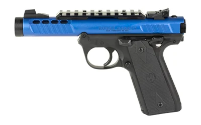 Ruger Mark IV 22/45 Lite .22 LR 4.4″ Barrel Blue Anodized Upper / Black Frame 10+1 Rounds – 43927