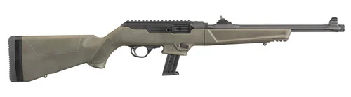 Ruger PC Carbine 9mm, 16" Threaded Barrel, Olive Drab Green Stock, Black Rec, 17rd