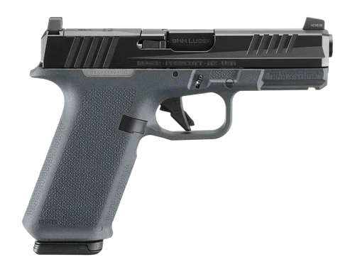 Ruger RXM 9mm, 4" Barrel, Nitride Finish, Black Slide, Magpul EHG Gray Frame, Optics Ready, Front Night Sight, 2x17rd Magpul PMAG 17 GL9 Mags