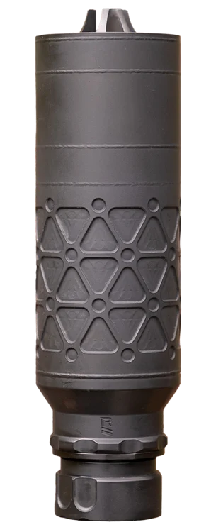 Rugged Suppressors Axial 7.62MM, Cerakote Finish, Black, Includes Rugged Universal Mount and 5/8X24 M2 Muzzle Brake