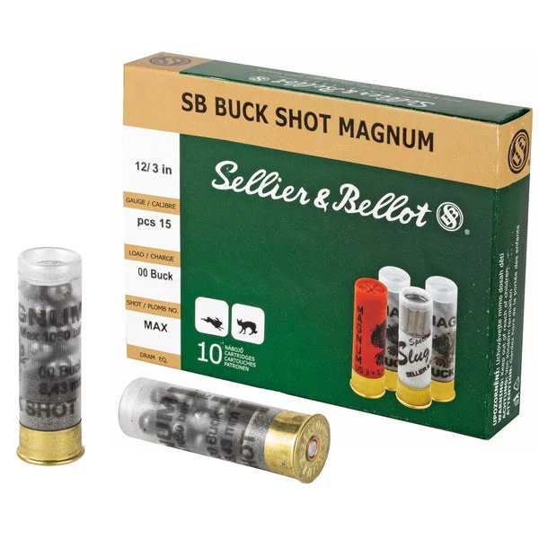 S&B 12GA 3" 00 15PEL 10RD