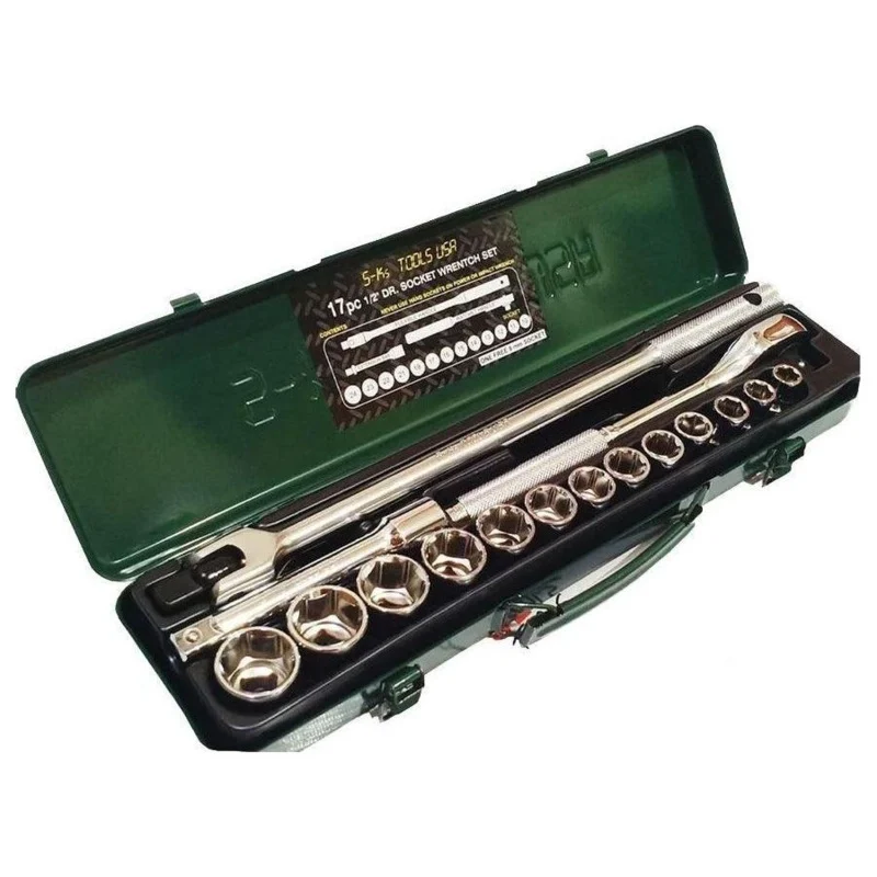 S-Ks A-17 1/2″ Drive Socket Wrench Set 10-24mm 6pts