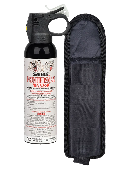Sabre Frontiersman Capsaicinoids 40ft 7.90 oz Canister Includes Holster