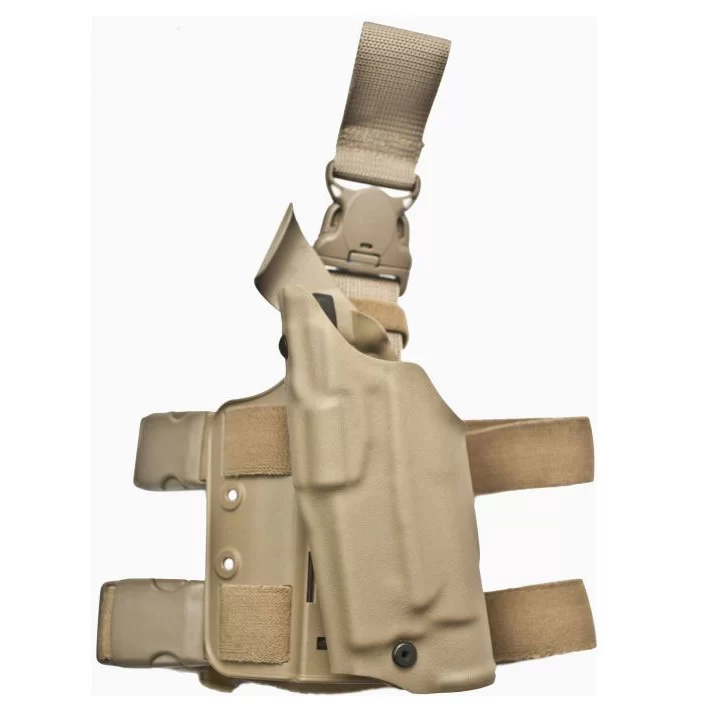Safariland Model 6355, ALS Thigh Holster STX FDE Brown, Tactical Thigh Holster, Left Hand Fits – Glock 34, 35, 5.32″ BBL