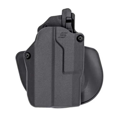 Safariland Solis, Outside Waistband Holster, Paddle/Belt Mounted, Fits Glock 43X/48, Laminate Construction, Black, Left Hand