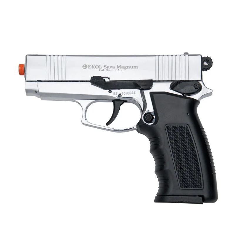 Sava Magnum Chrome – Front Firing 9mm Blank Gun