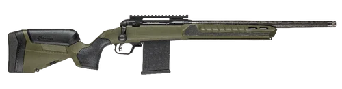 Savage Arms 110 Ultralight Predator 308 Winchester, 18" Carbon Fiber Barrel, Threaded, Carakote Finish, Blackout, Hunter Green Synthetic Stock, 10rd, 1 Magazine