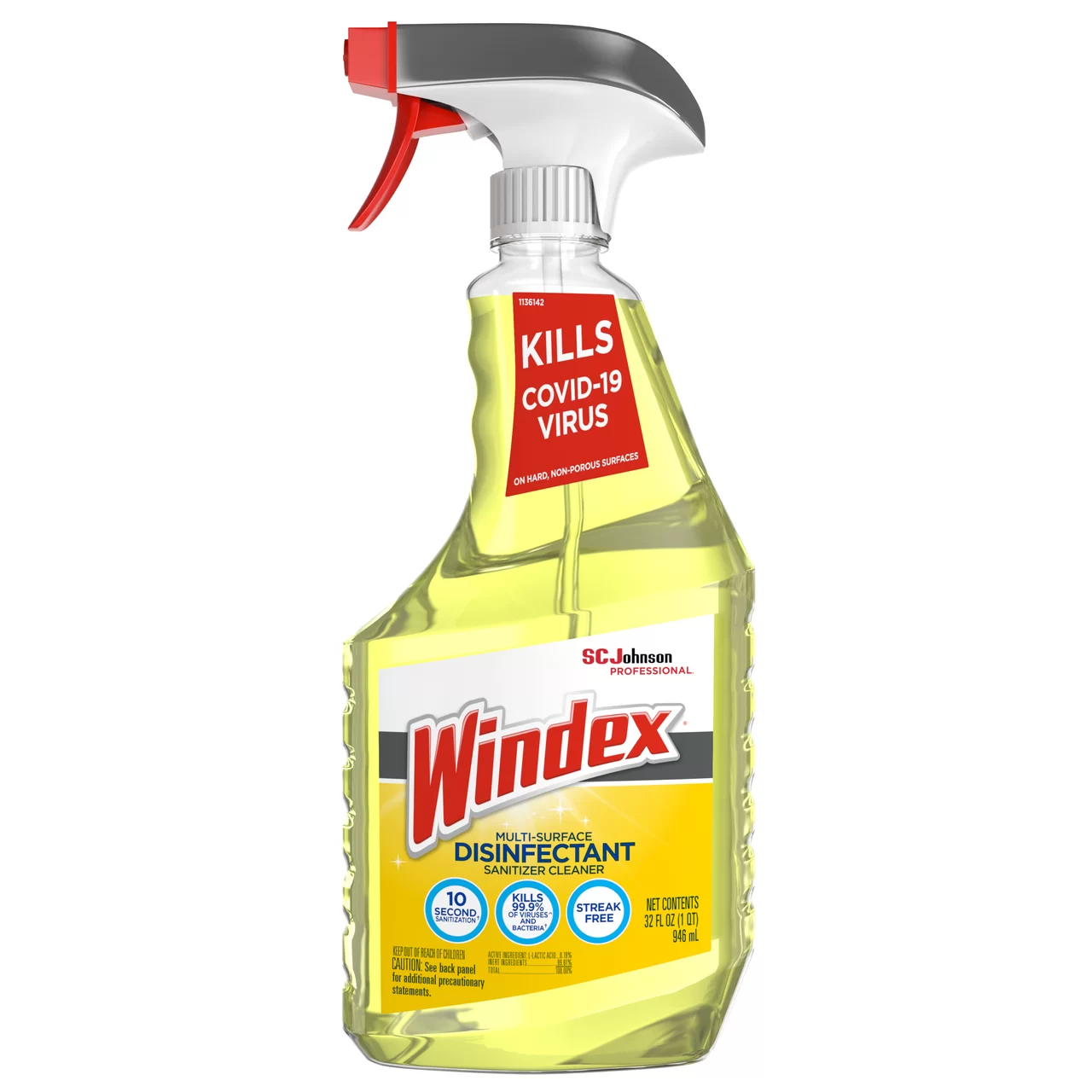 SC Johnson Windex Disinfectant & Sanitizer 32oz Trigger Bottle