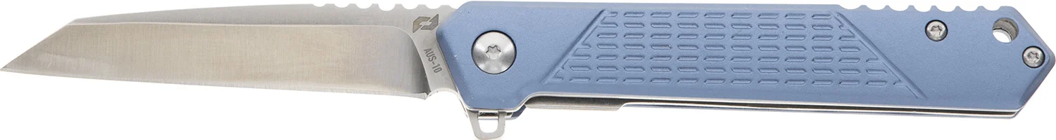 Schrade 1159320 InertEDC 3.25″ Folding Wharncliffe Part Serrated Satin AUS-10A SS Blade, 4.25″ Blue Aluminum Handle
