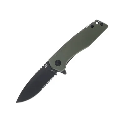 Schrade Outback Folding Knife 2.75in Drop Point Serrated Green 1159312