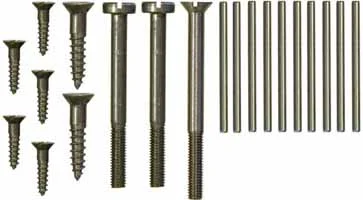 Screws & pins,complete set forEarly Fowler or Fusil,unplated steel