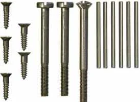 Screws & pins,complete set forKentucky pistol,unplated steel