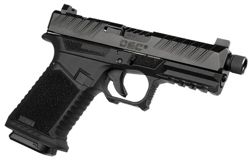 SCT DSC9 2 Barrel 9mm 4" Threaded Barrel, Black Optic Ready/Serrated Slide, Polymer Frame w/Picatinny Rail, Aggressive Texture Grip, RMR Footprint, Two Barrels, 15 Round