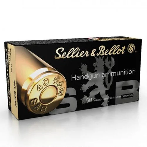 Sellier & Bellot .40 Smith & Wesson Ammunition 50 Rounds 180 Grain Jacketed Hollow Point
