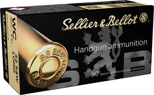 Sellier and Bellot Handgun .32 S&W Long 100 gr Wadcutter ammo