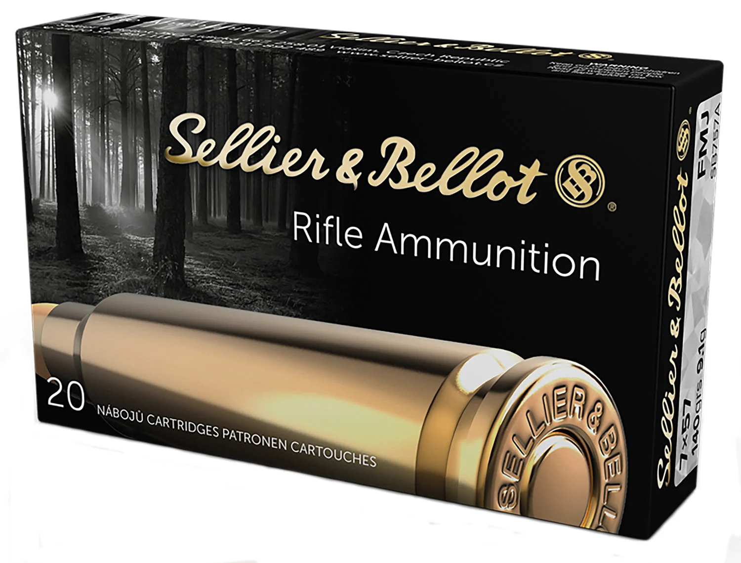 Sellier & Bellot (S&B) SB757AFull Metal Jacket FMJ 140 Grain 7x57mm Mauser