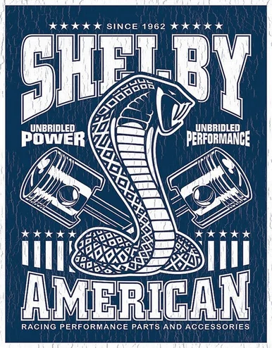 Shelby Unbridled Power Performance Tin Sign SG2372