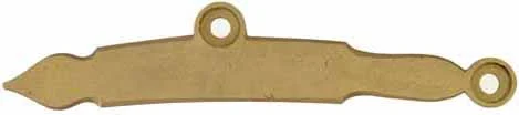Sideplate with Spade Finial for left hand Classic Longrifles, brass