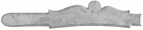 Sideplatefor aLancaster County longrifle,not drilled for bolts,iron (wax cast steel)