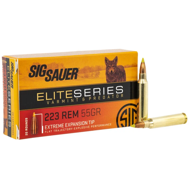 Sig Sauer E223V220 Elite Hunting Varmint & Predator Extreme Expansion Tip55 Grain .223 Remington