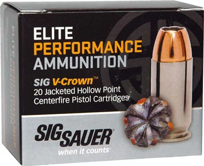 Sig Sauer E40SW220 Elite Performance V Crown Jacketed Hollow Point HP 180 Grain .40 S&W