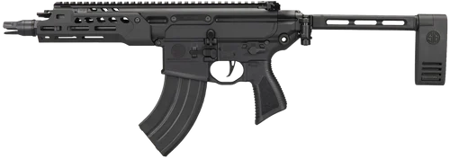 Sig Sauer MCX Rattler LT 7.62x39mm, 7.75" Threaded Barrel, Black, Pivoting Contour Brace, 28rd