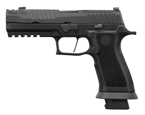 Sig Sauer P320 M.O.D. 9mm 10rd,3.9" Black Barrel, Matte Black, Optic Ready/Ported/Serrated Slide, Black Stainless Steel Frame Picatinny Rail, M.O.D. X