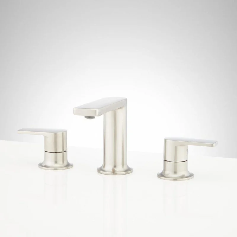 Signature Hardware Berwyn Two Handle Widespread Bathroom Sink Faucet in Brushed Nickel | Ferguson