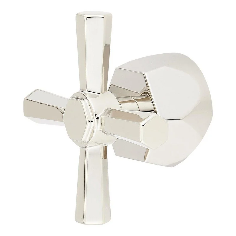 Signature Hardware Elita Cross Handle for Freestanding Tub Faucet in Polished Nickel | Ferguson