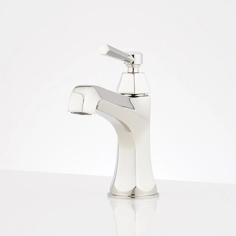 Signature Hardware Elita Single Handle Monoblock Bathroom Sink Faucet in Polished Nickel | Ferguson