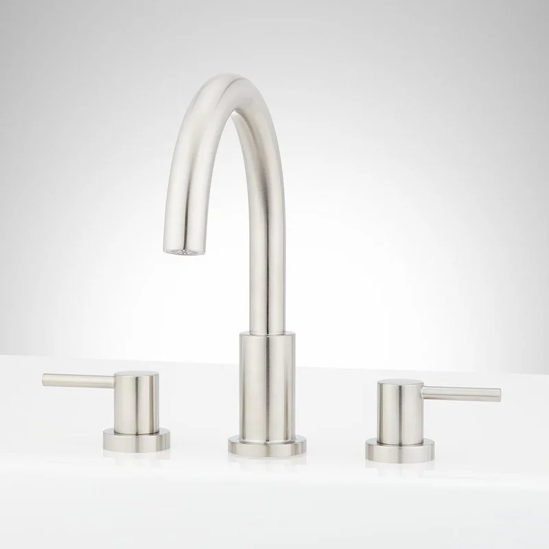 Signature Hardware Lexia Two Handle Roman Tub Faucet Set in Brushed Nickel | Ferguson