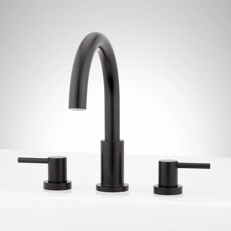 Signature Hardware Lexia Two Handle Roman Tub Faucet Set in Matte Black | Ferguson