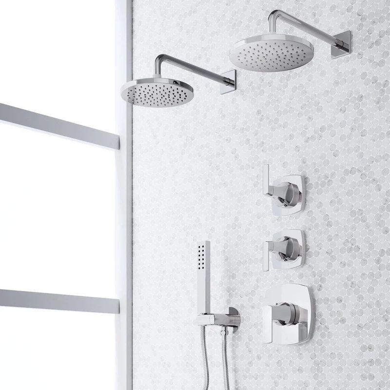 Signature Hardware Sefina Thermostatic Shower System with Dual Showerheads and Hand Shower in Chrome | Ferguson