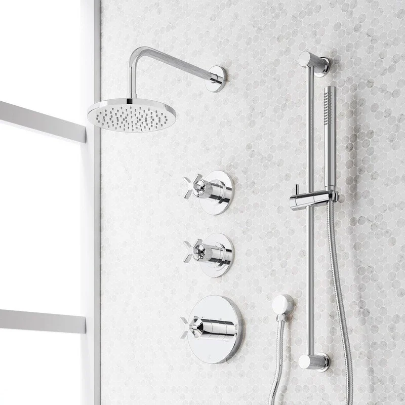 Signature Hardware Vassor Shower System with Slide Bar and Hand Shower in Chrome | Ferguson