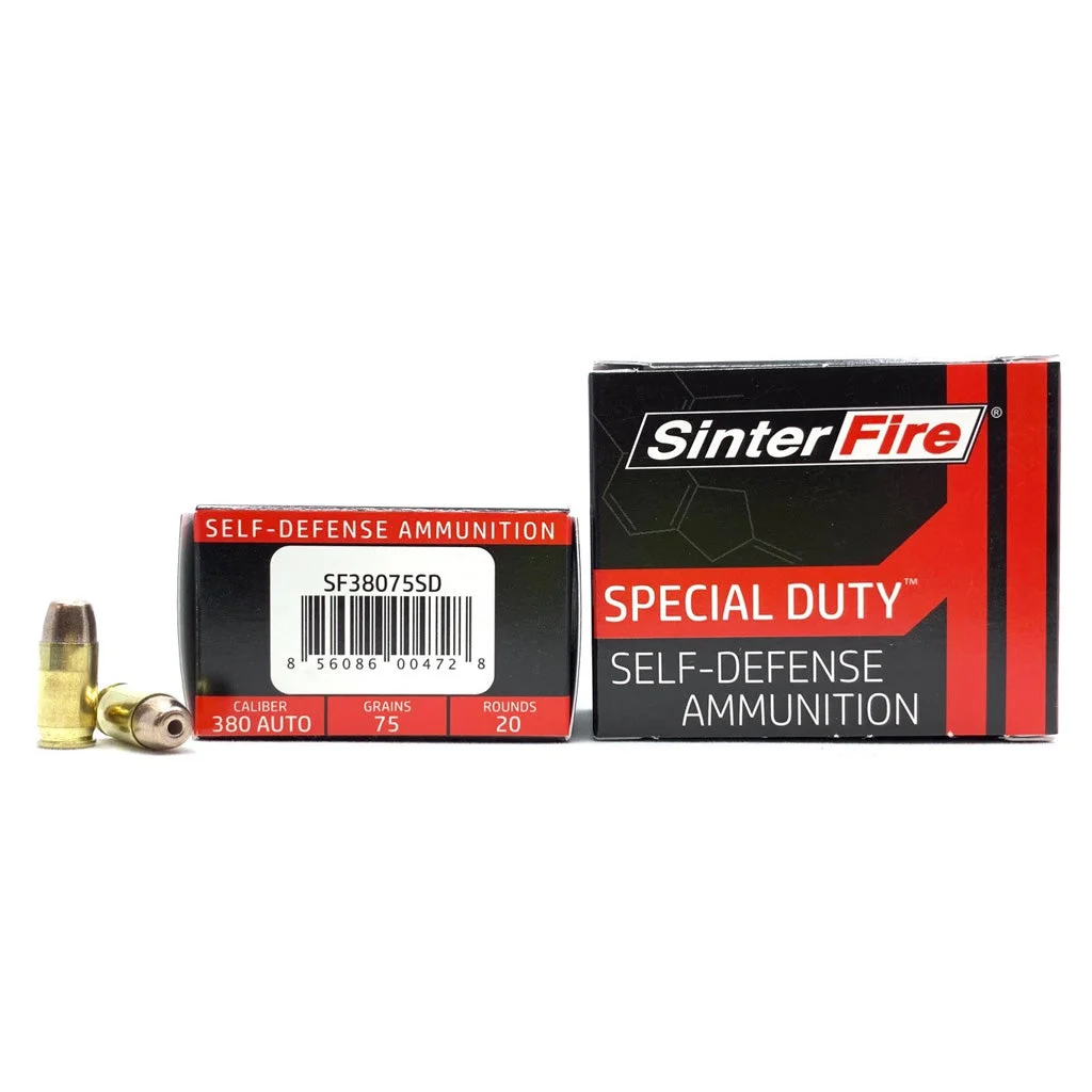 SinterFire SF38075SD Special Duty (SD) Lead Free Frangible Hollow Point75 Grain .380 ACP/Auto
