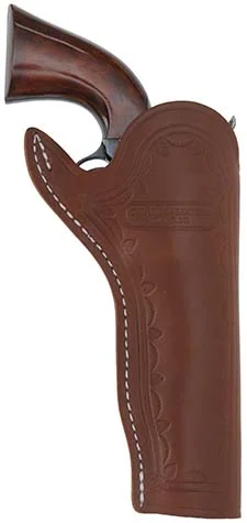 Slim Jim Holster, right hand,5-1/2" barrel, brown leather,fits Colt Single Action Army revolvers and others