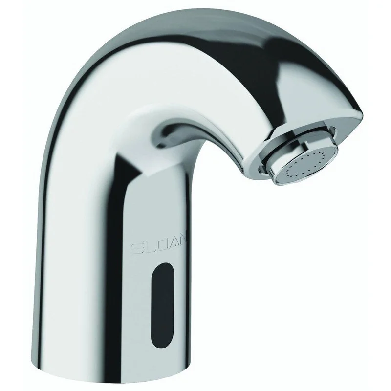Sloan Optima 0.5 gpm Battery Powered Sensor Bathroom Sink Faucet with 4 in. Trim Plate & Back Check Tee in Polished Chrome | Ferguson