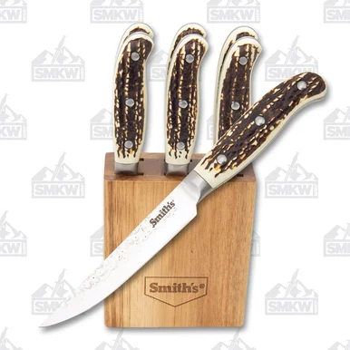 Smith's Cabin and Lodge Cutlery Steak Knives Block Set SA51033